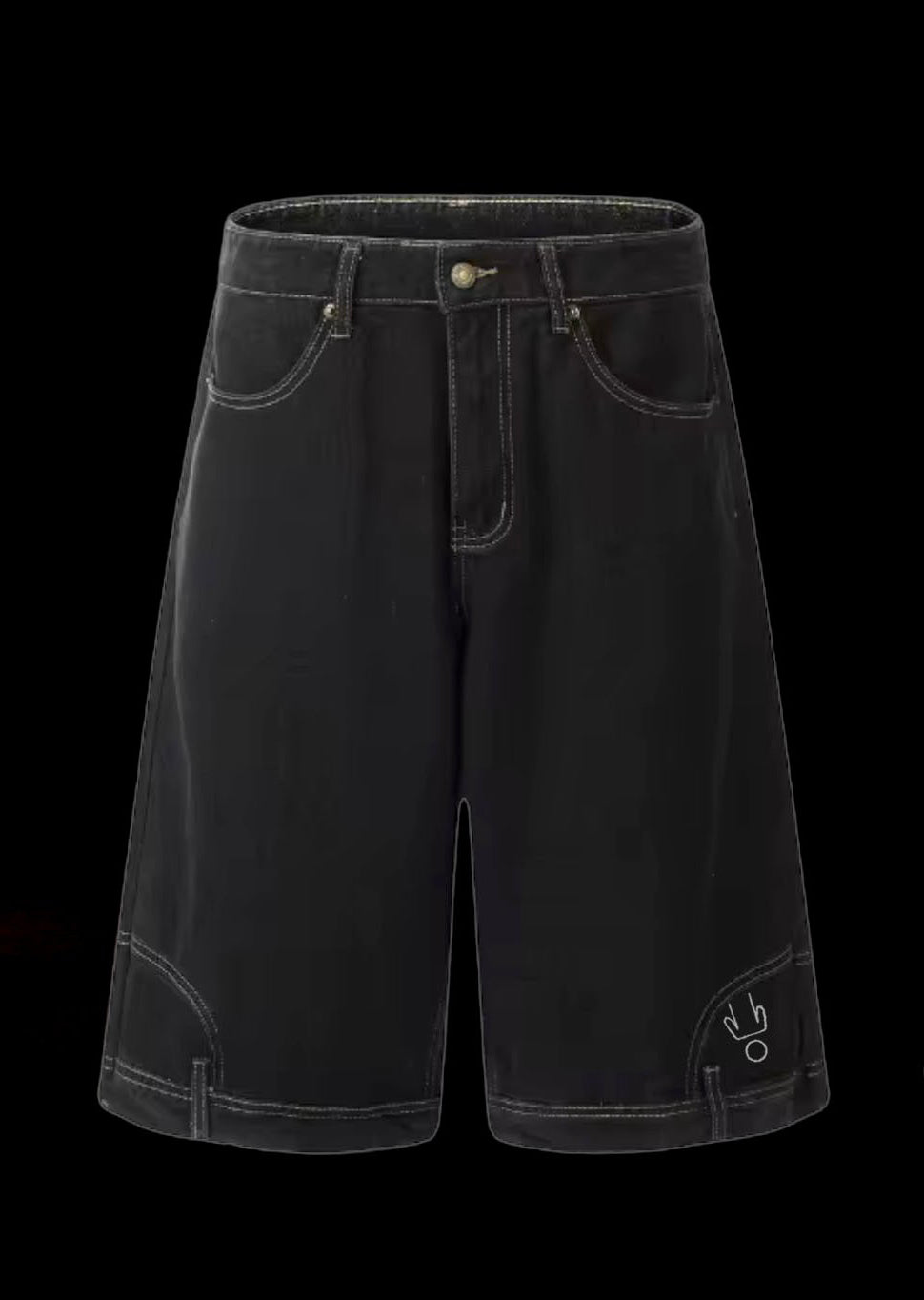 IJM Reverse Raw Denim Shorts