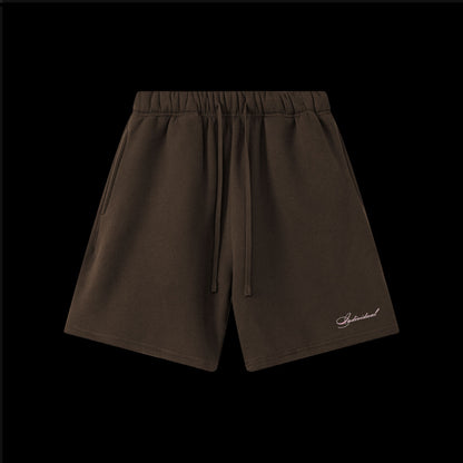 Embroidered Script Fleece Shorts