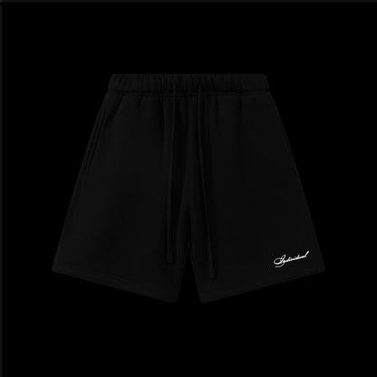 Embroidered Script Fleece Shorts