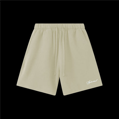 Embroidered Script Fleece Shorts