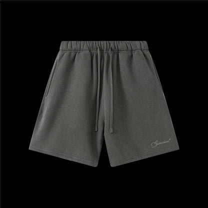 Embroidered Script Fleece Shorts
